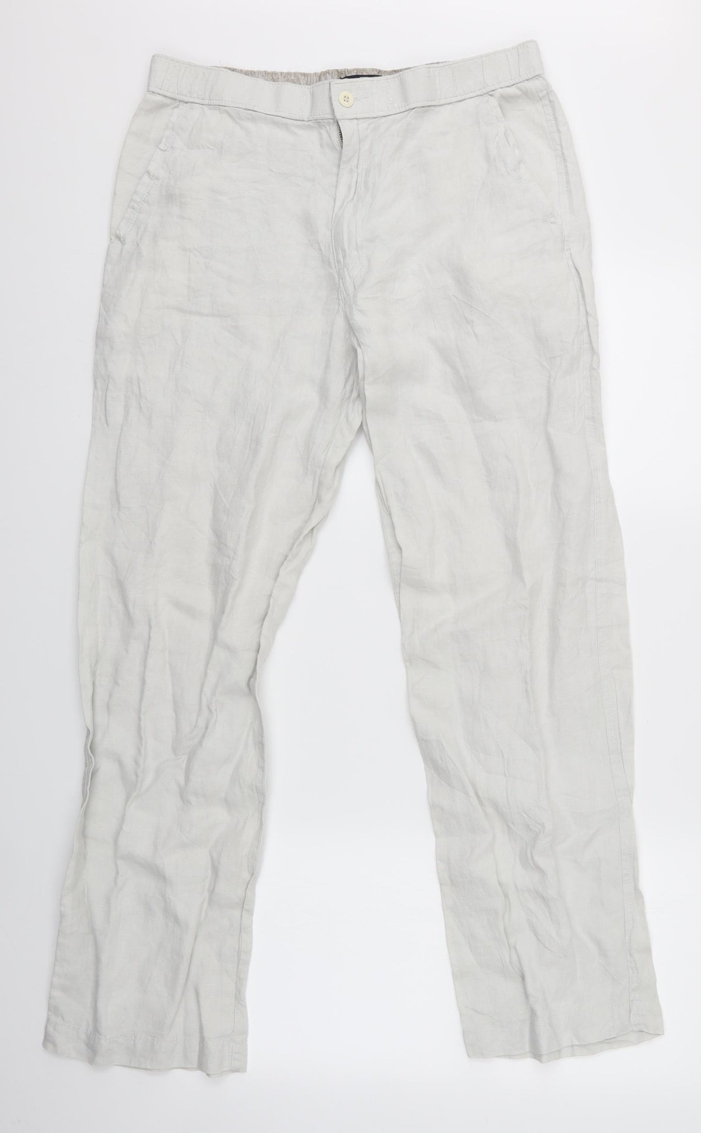 Blue Harbour Mens Ivory   Trousers   L31 in - Blue Harbour