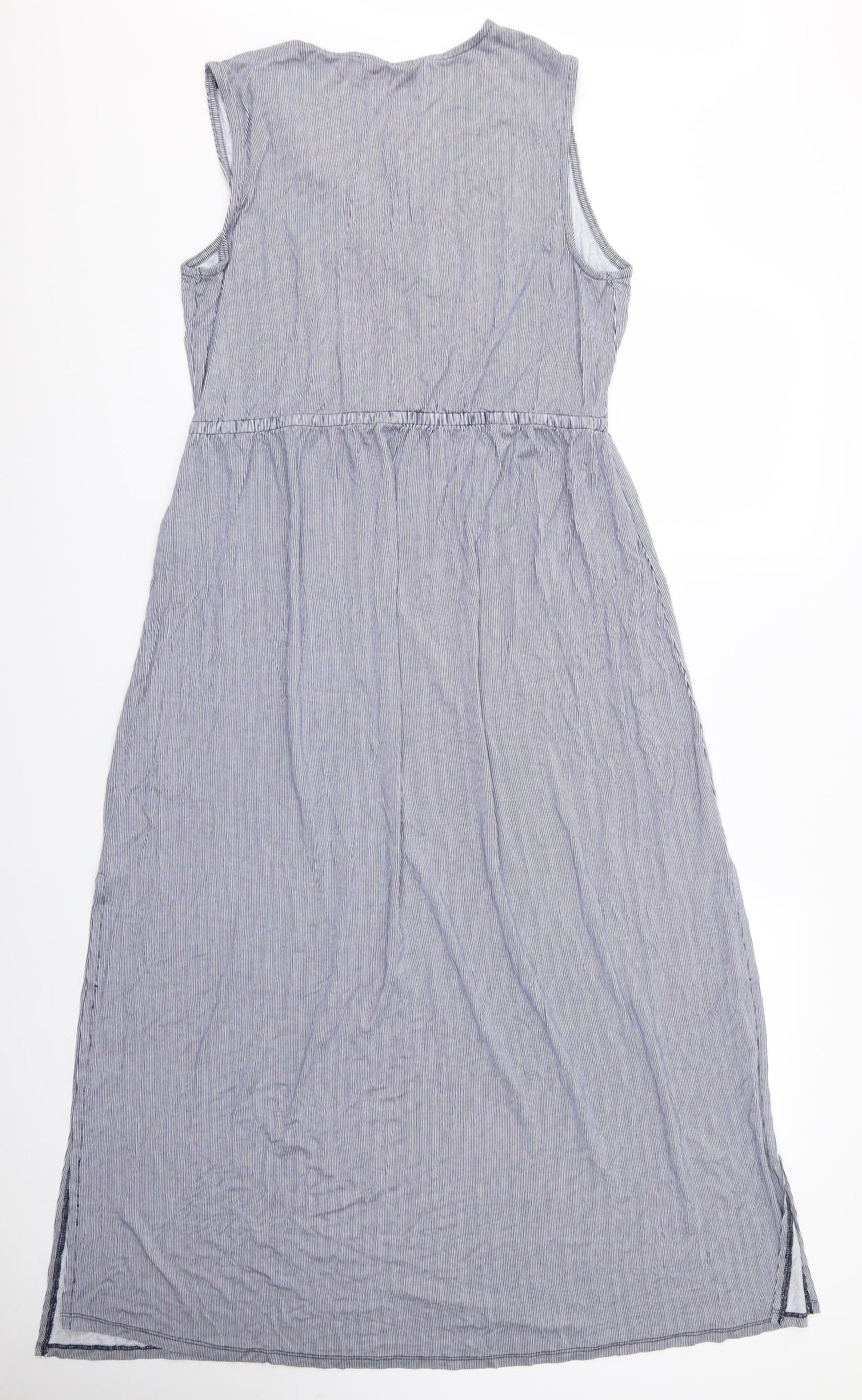 TU Womens Blue Striped  T-Shirt Dress  Size 18  - Maxi Dress