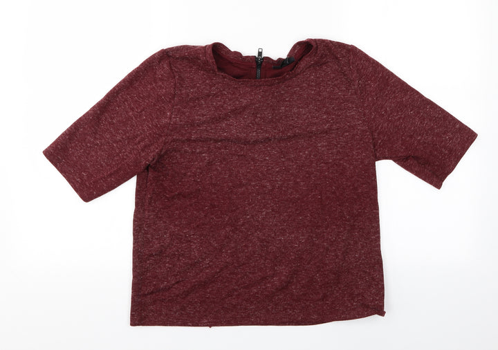 Topshop Womens Red   Basic T-Shirt Size 12  - Topshop