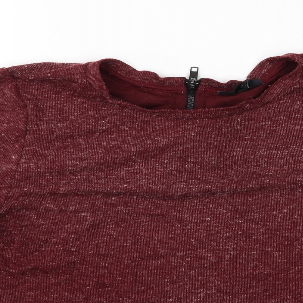 Topshop Womens Red   Basic T-Shirt Size 12  - Topshop