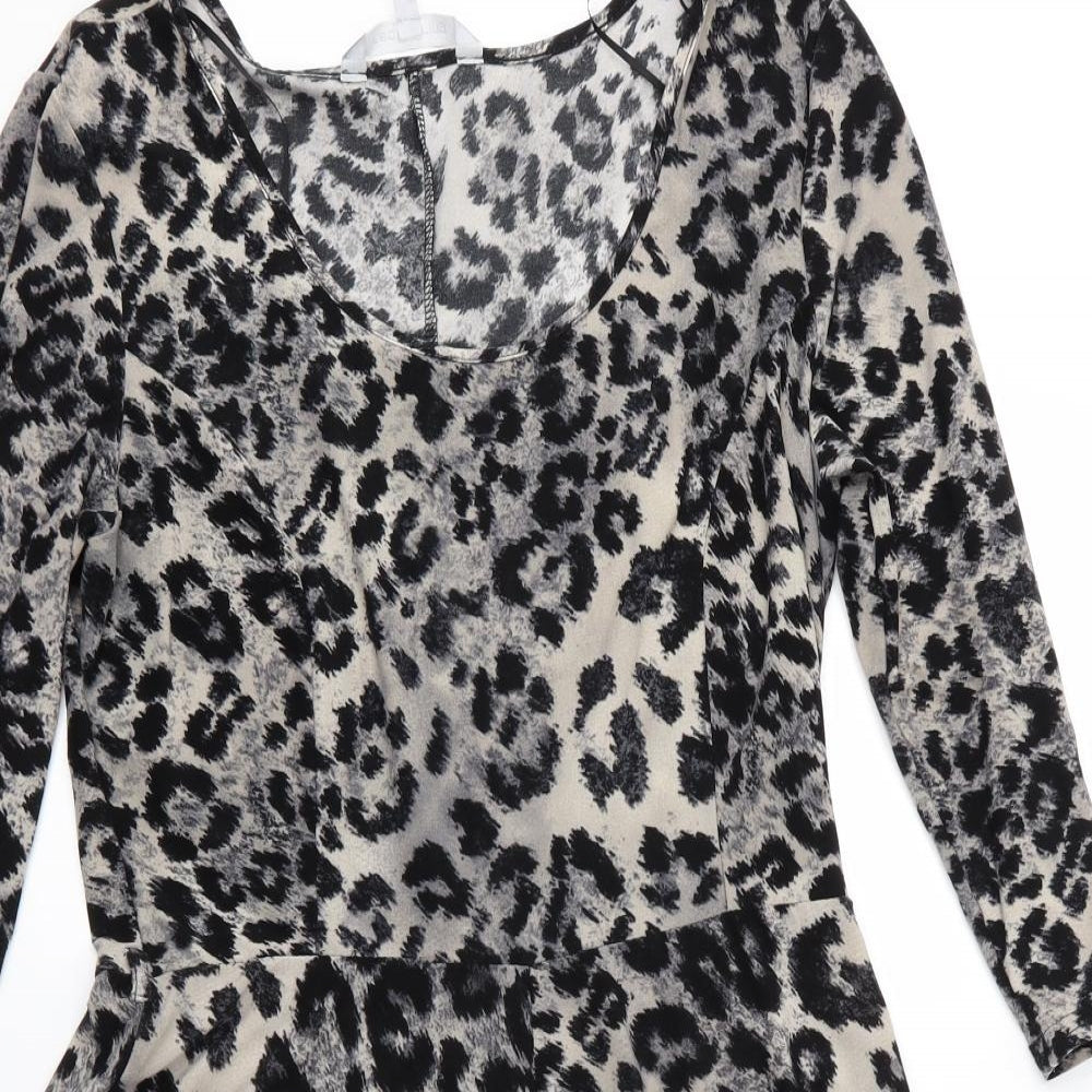 Red Herring Womens Multicoloured Animal Print  Fit & Flare  Size 12  - Leopard Print