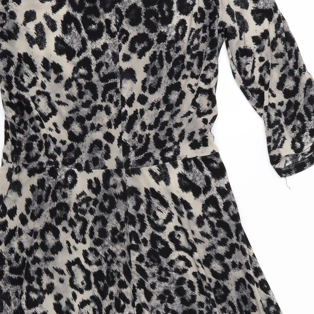 Red Herring Womens Multicoloured Animal Print  Fit & Flare  Size 12  - Leopard Print