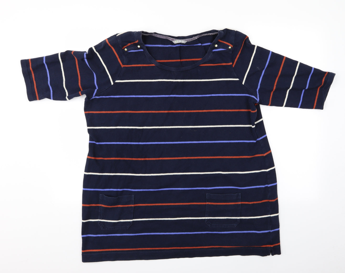 Marks and Spencer Womens Multicoloured Striped  Tunic T-Shirt Size 22  - Marks and Spencer
