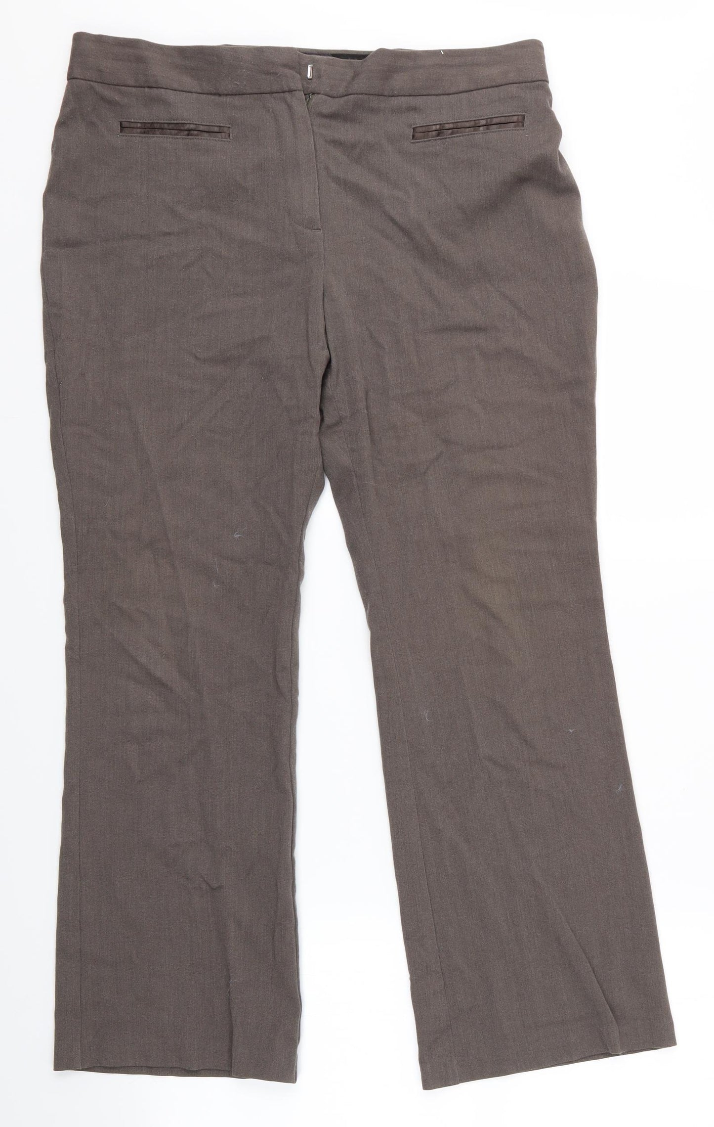 Marks and Spencer Womens Brown   Trousers  Size 12 L27 in - Marks and Spencer