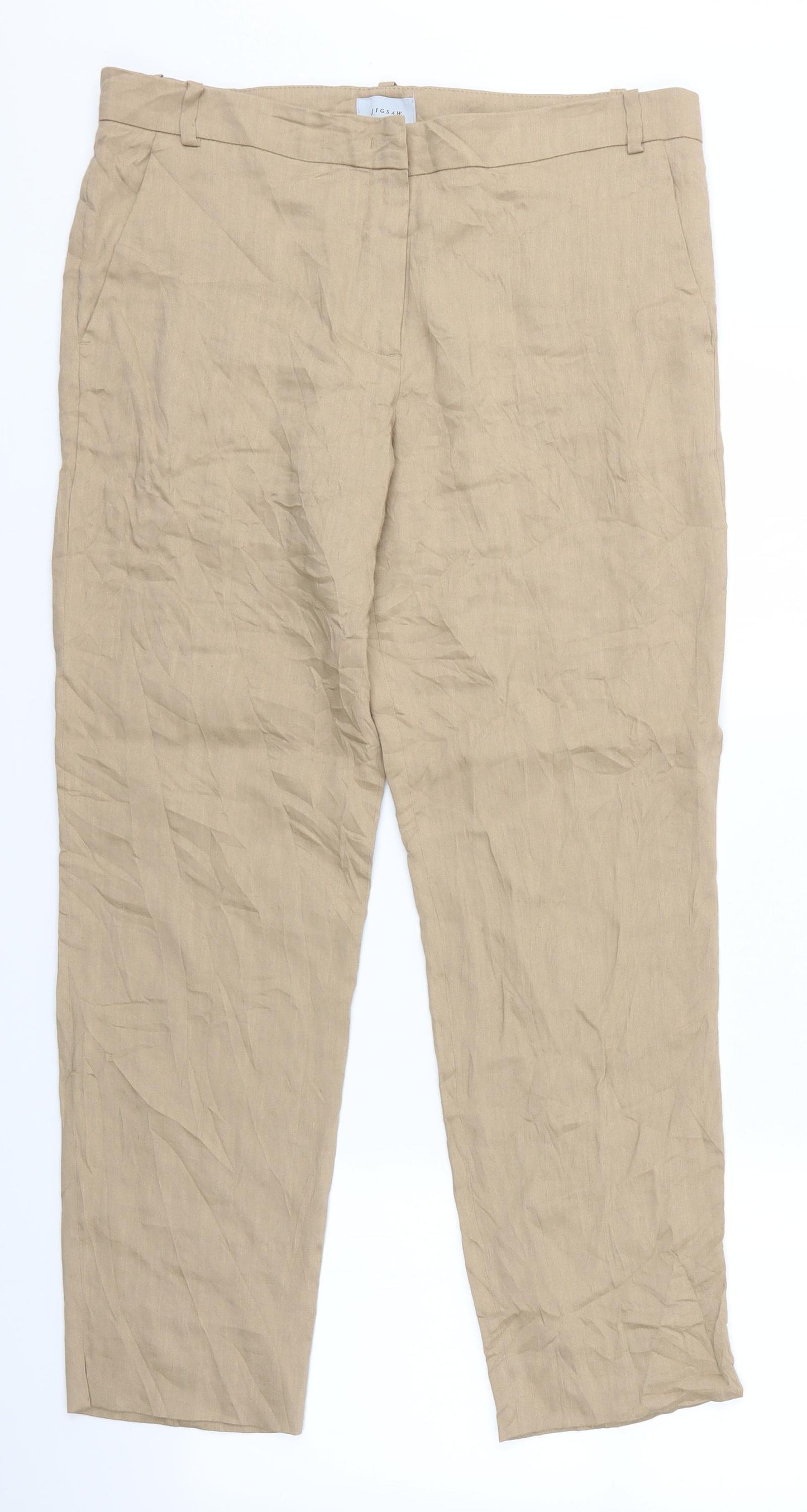 Jigsaw Womens Beige   Trousers  Size 12 L27 in - Jigsaw Trouser