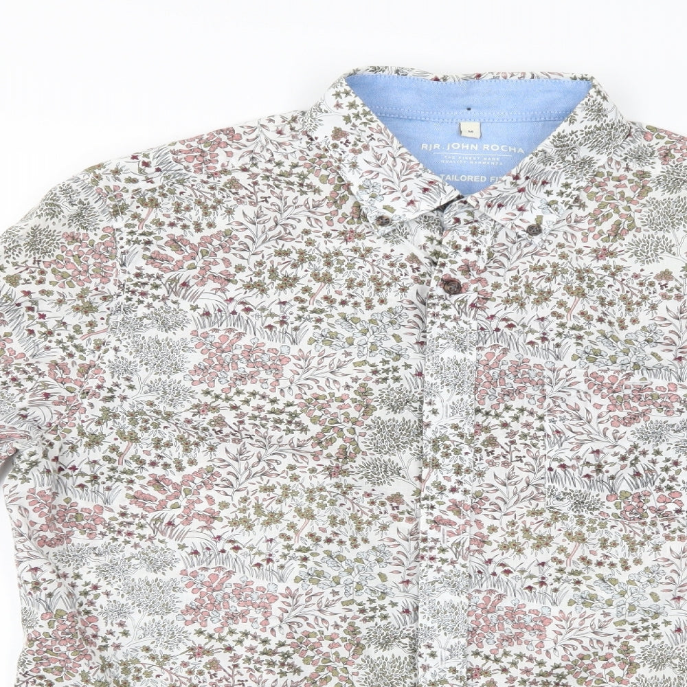 John Rocha Mens Multicoloured Floral   Button-Up Size M  - John Rocha Shirt
