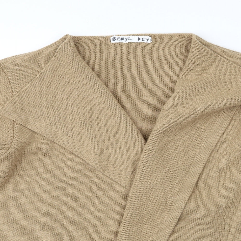 Womens Brown   Wrap Jumper   - Wrap Style Cardigan