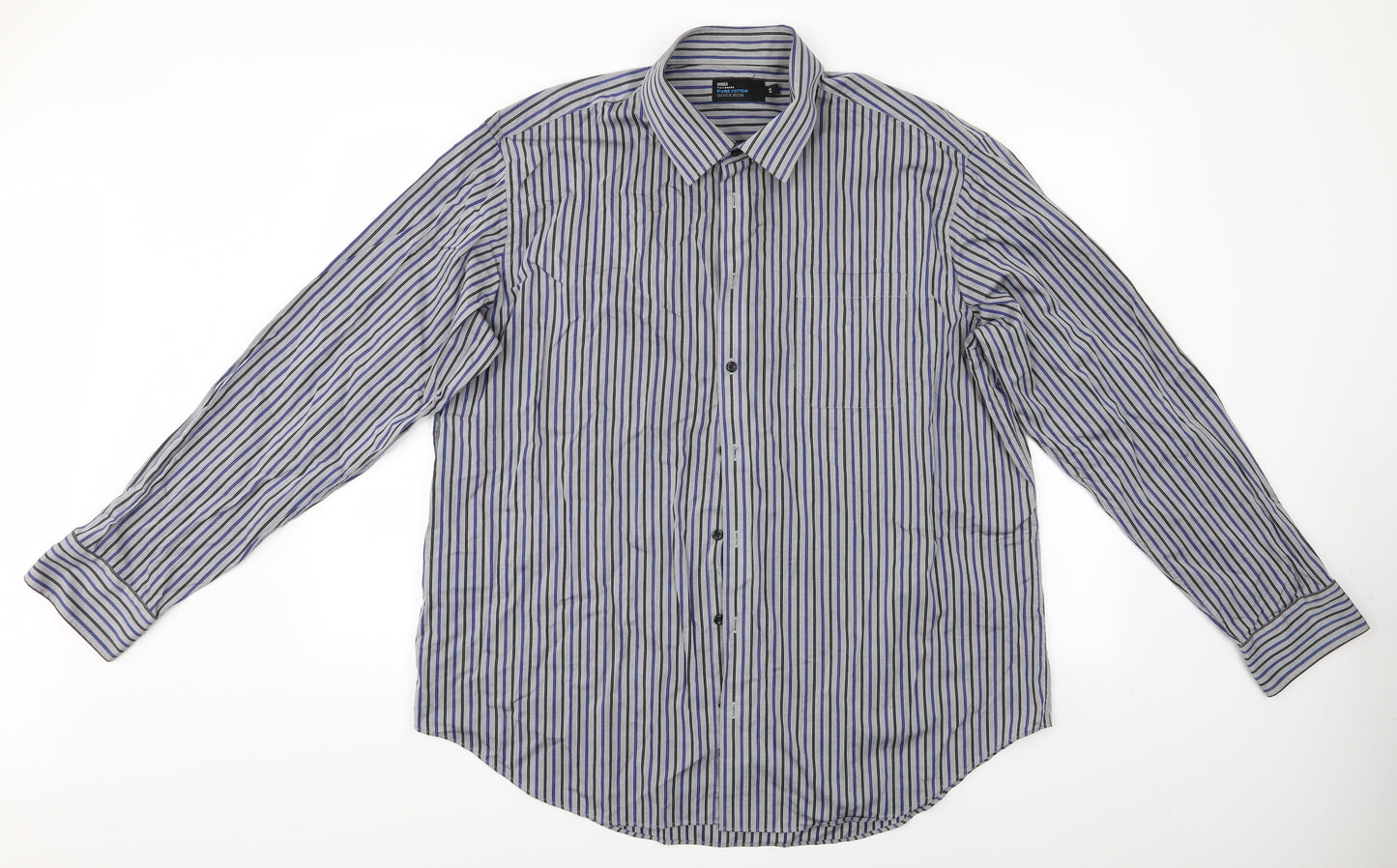 Marks and Spencer Mens Multicoloured Striped   Button-Up Size 18  - Marks and Spencer