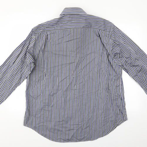 Marks and Spencer Mens Multicoloured Striped   Button-Up Size 18  - Marks and Spencer
