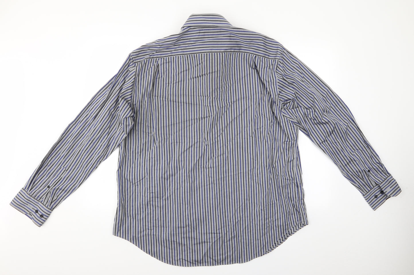 Marks and Spencer Mens Multicoloured Striped   Button-Up Size 18  - Marks and Spencer