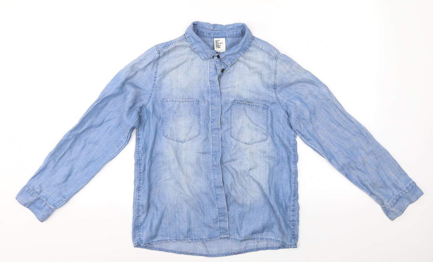 & Denim Womens Black   Basic Blouse Size 6  - & Denim Shirt