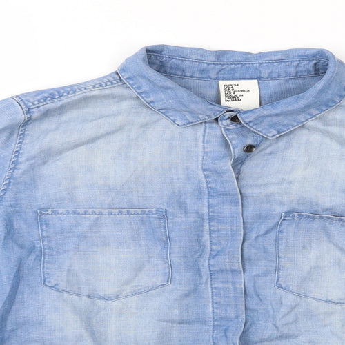 & Denim Womens Black   Basic Blouse Size 6  - & Denim Shirt