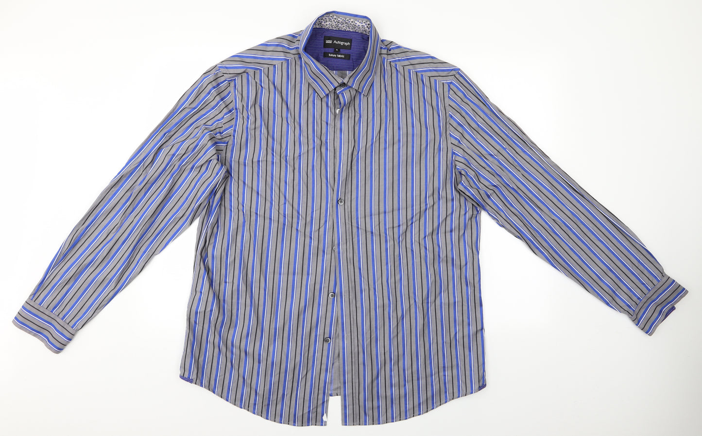 Autograph Mens Multicoloured Striped   Button-Up Size XL  - Autograph Shirt