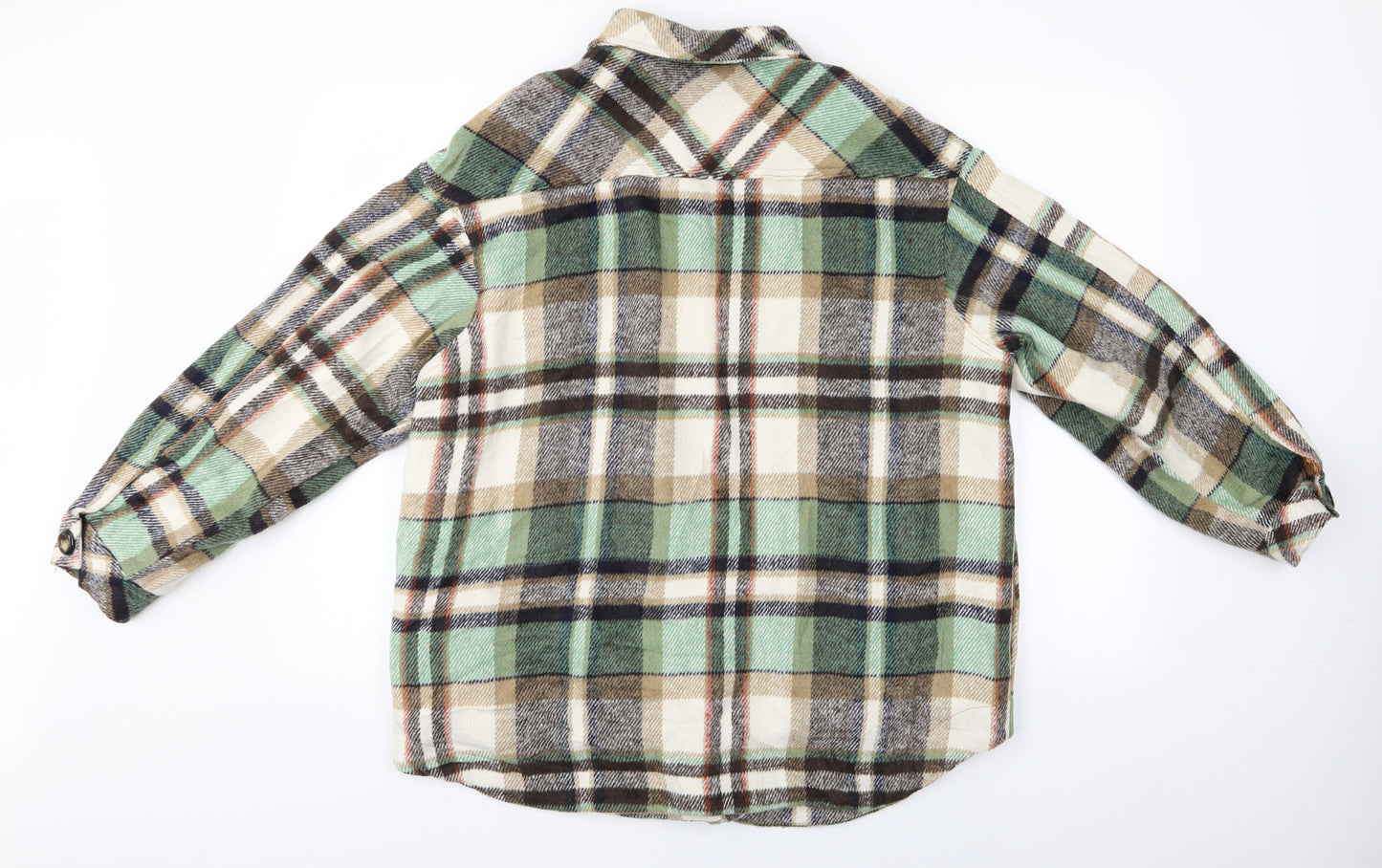 Nasty Girl Womens Multicoloured Check  Basic Button-Up Size 14  - Padded shirt