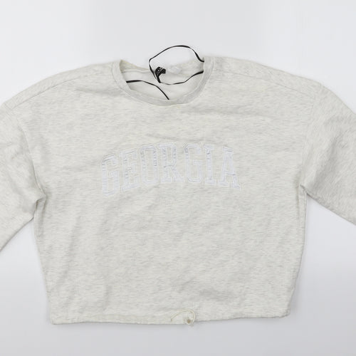 Divided Womens Ivory   Pullover Sweatshirt Size S  - Divided Sweatshirt