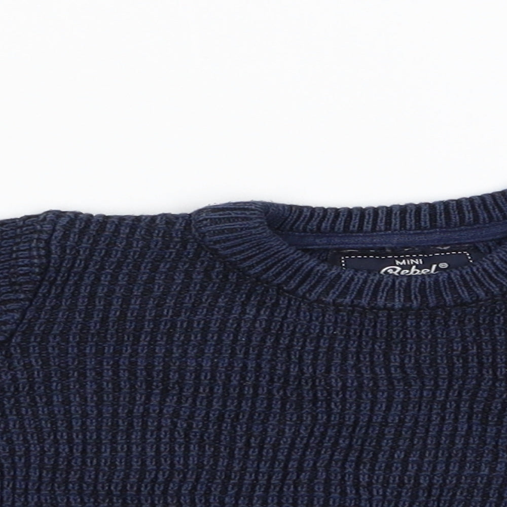 Little Rebel Boys Blue   Pullover Jumper Size 6-9 Months
