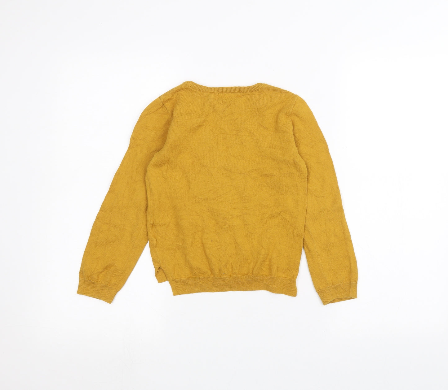 H&M Girls Yellow   Pullover Jumper Size 5-6 Years