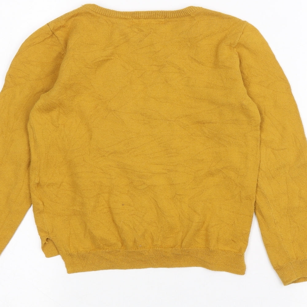 H&M Girls Yellow   Pullover Jumper Size 5-6 Years