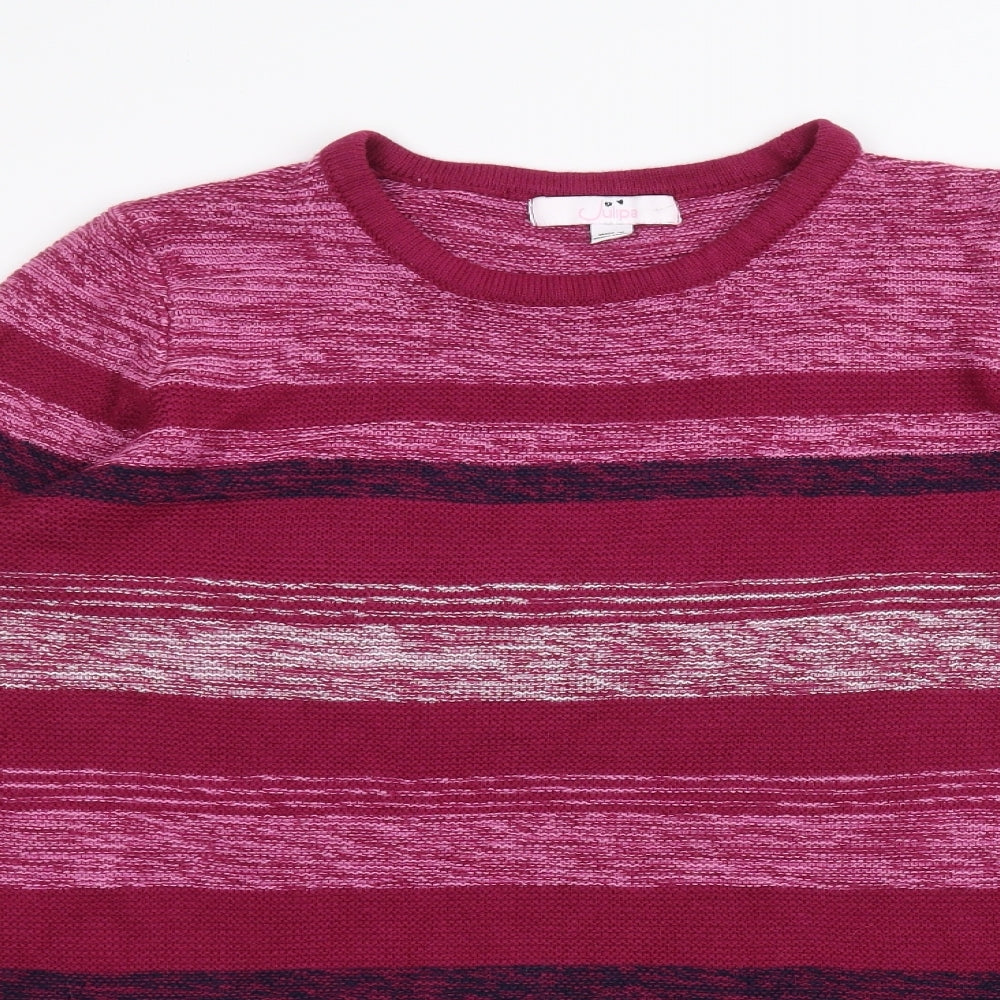Julipa Womens Pink   Pullover Jumper Size 12