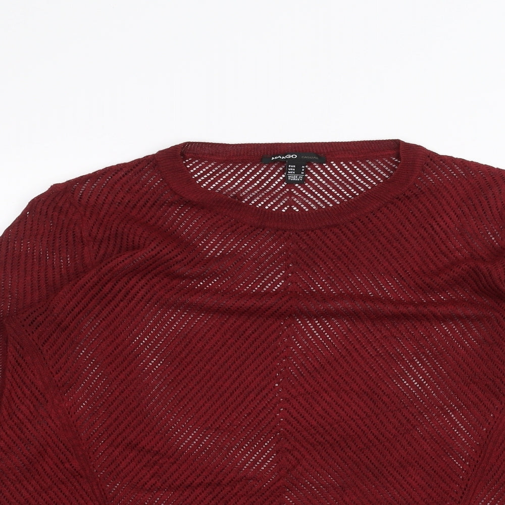 Mango Womens Red   Basic T-Shirt Size M