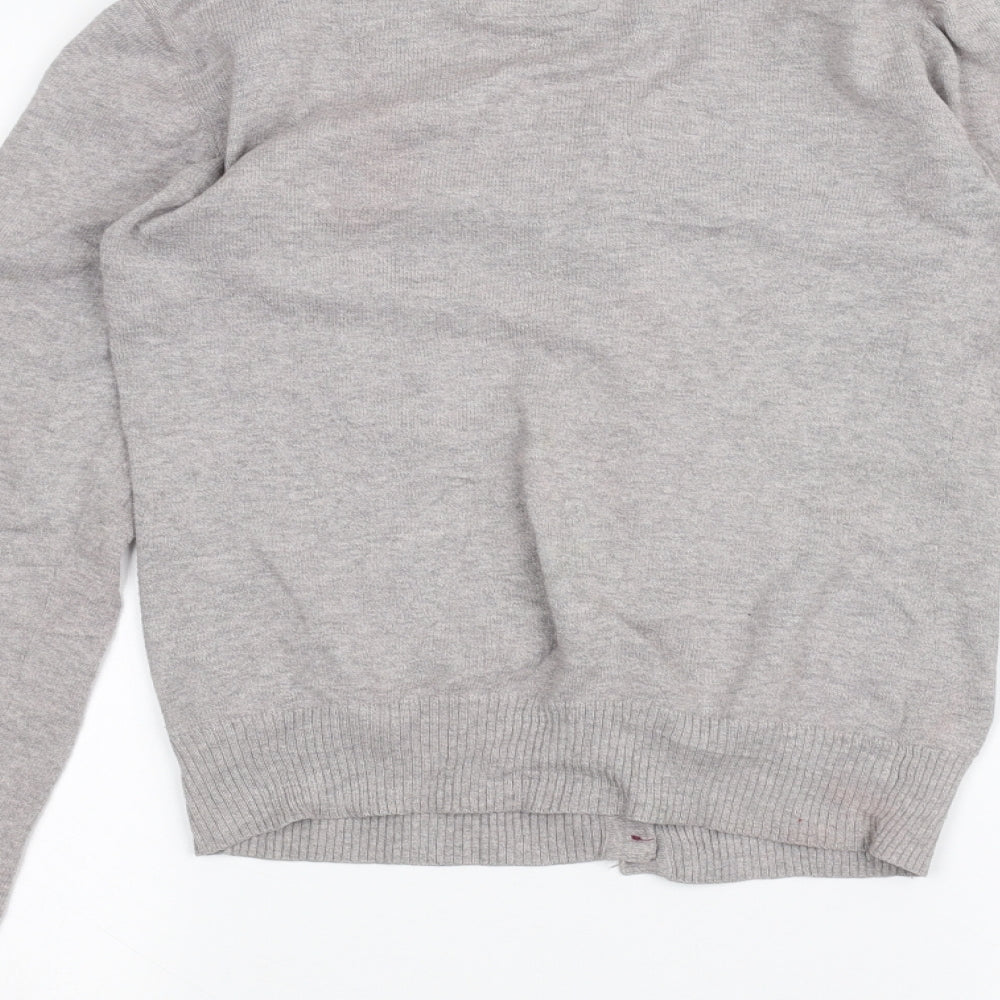 H&M Girls Grey   Cardigan Jumper Size 13-14 Years