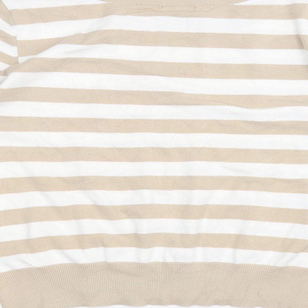 F&F Womens White Striped  Pullover Jumper Size 20
