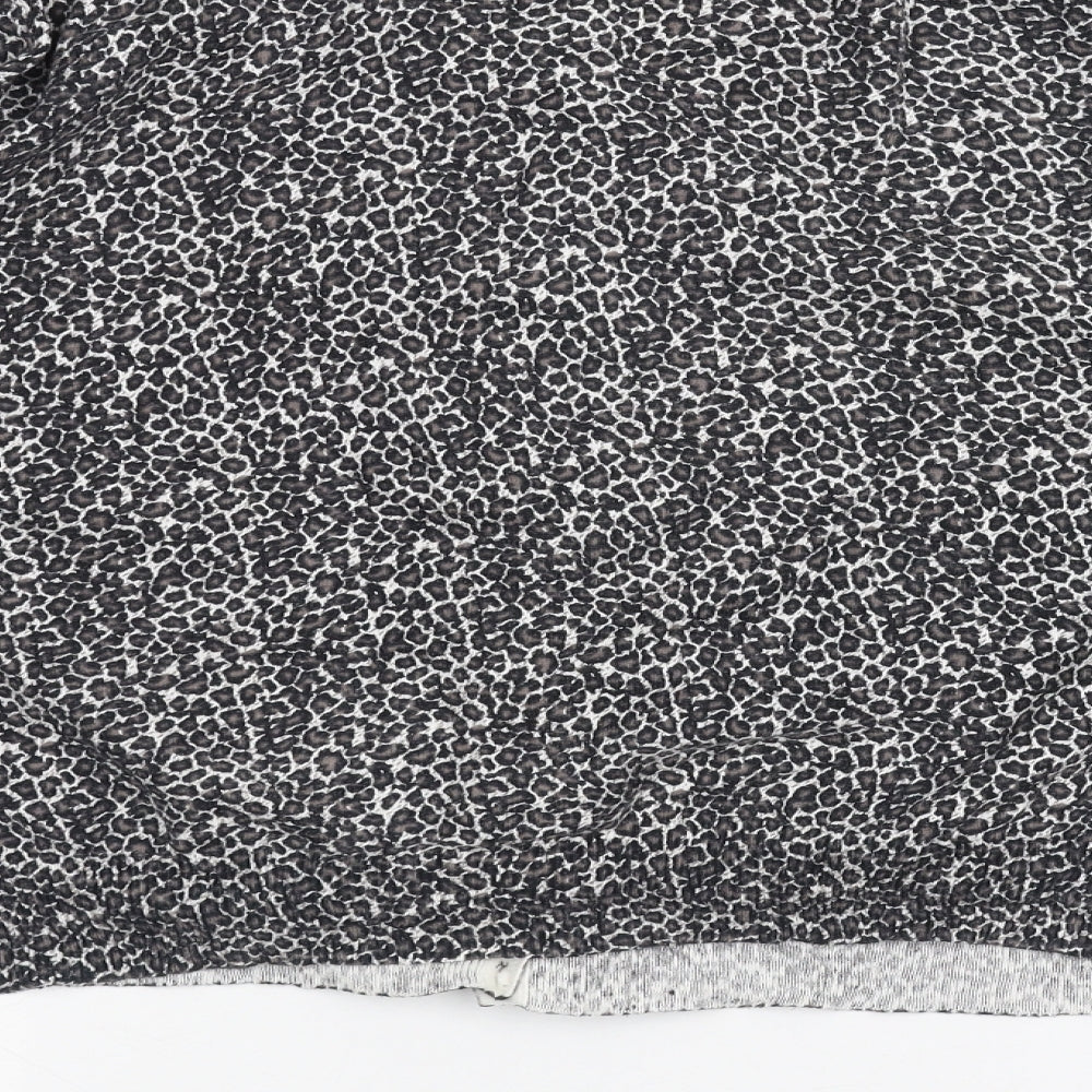 Atmosphere Womens Black Animal Print  Cardigan Jumper Size 20