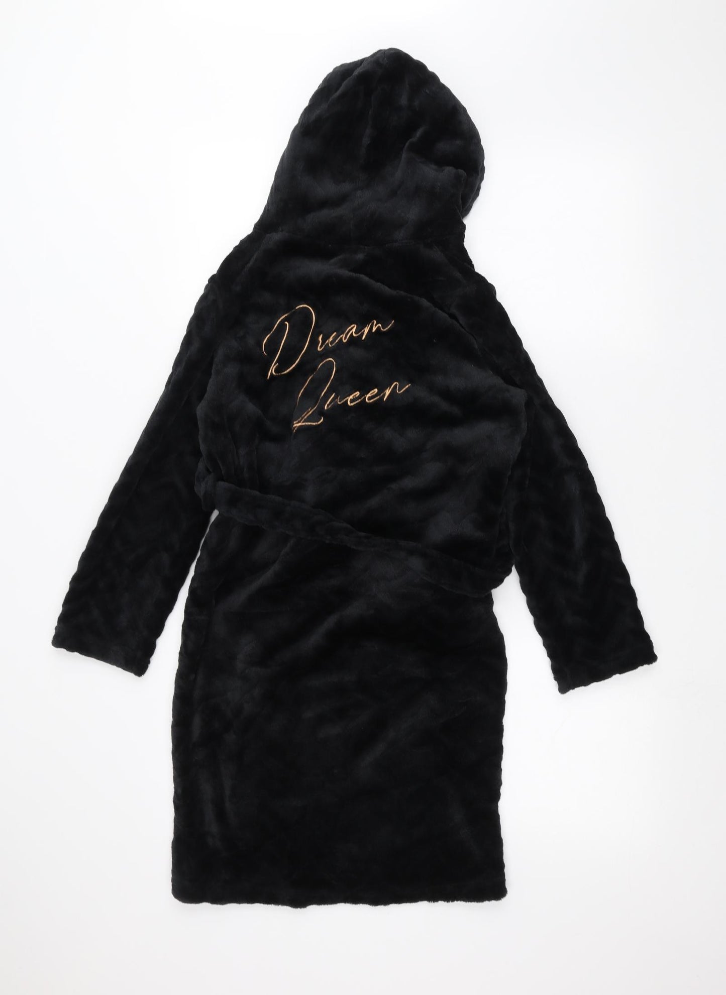 lipsy london Girls Black Solid  Cami Robe Size 13-14 Years