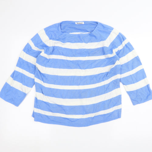 Berkertex Womens Blue Striped  Pullover Jumper Size 18