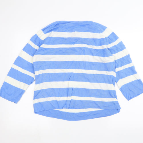 Berkertex Womens Blue Striped  Pullover Jumper Size 18