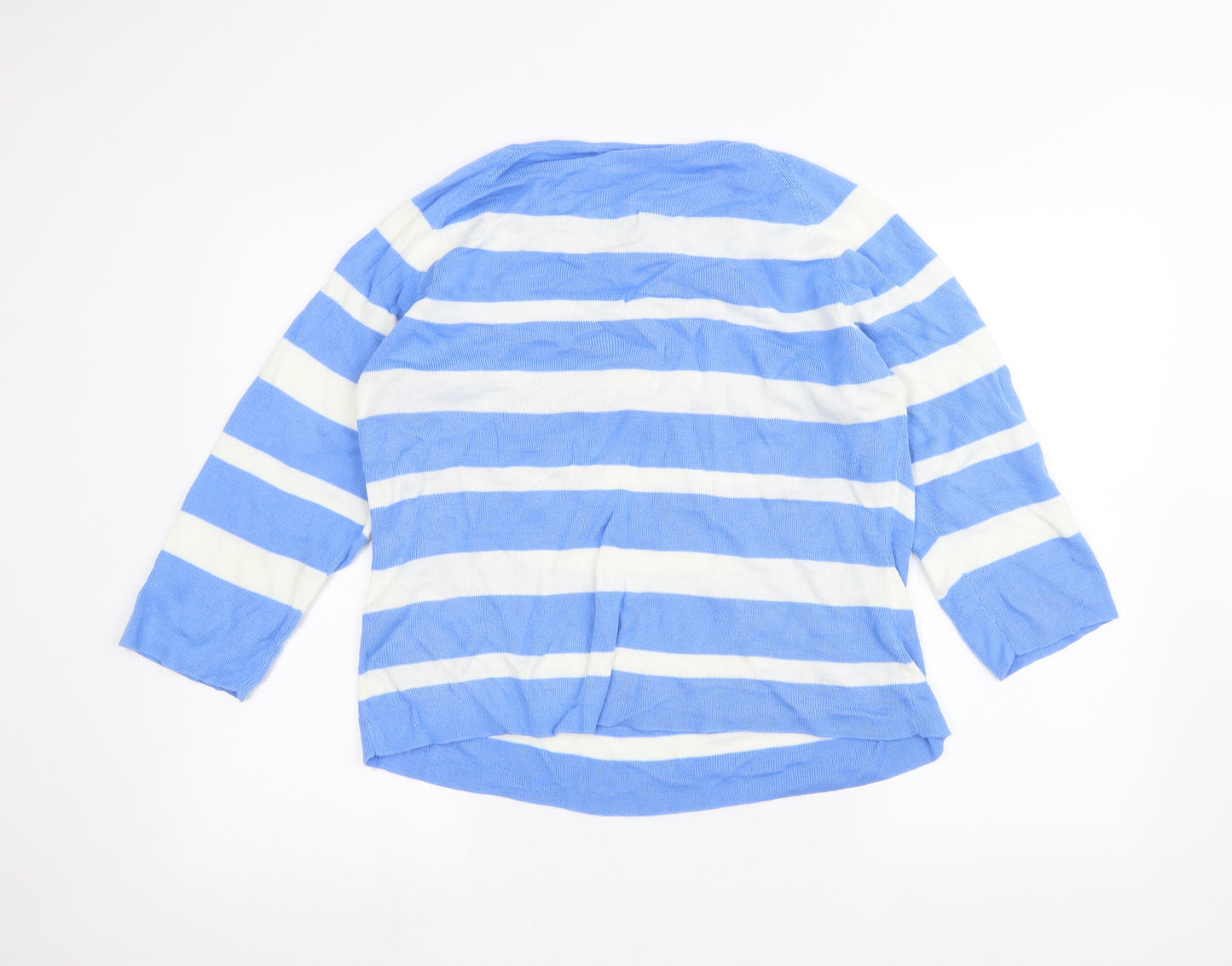 Berkertex Womens Blue Striped  Pullover Jumper Size 18
