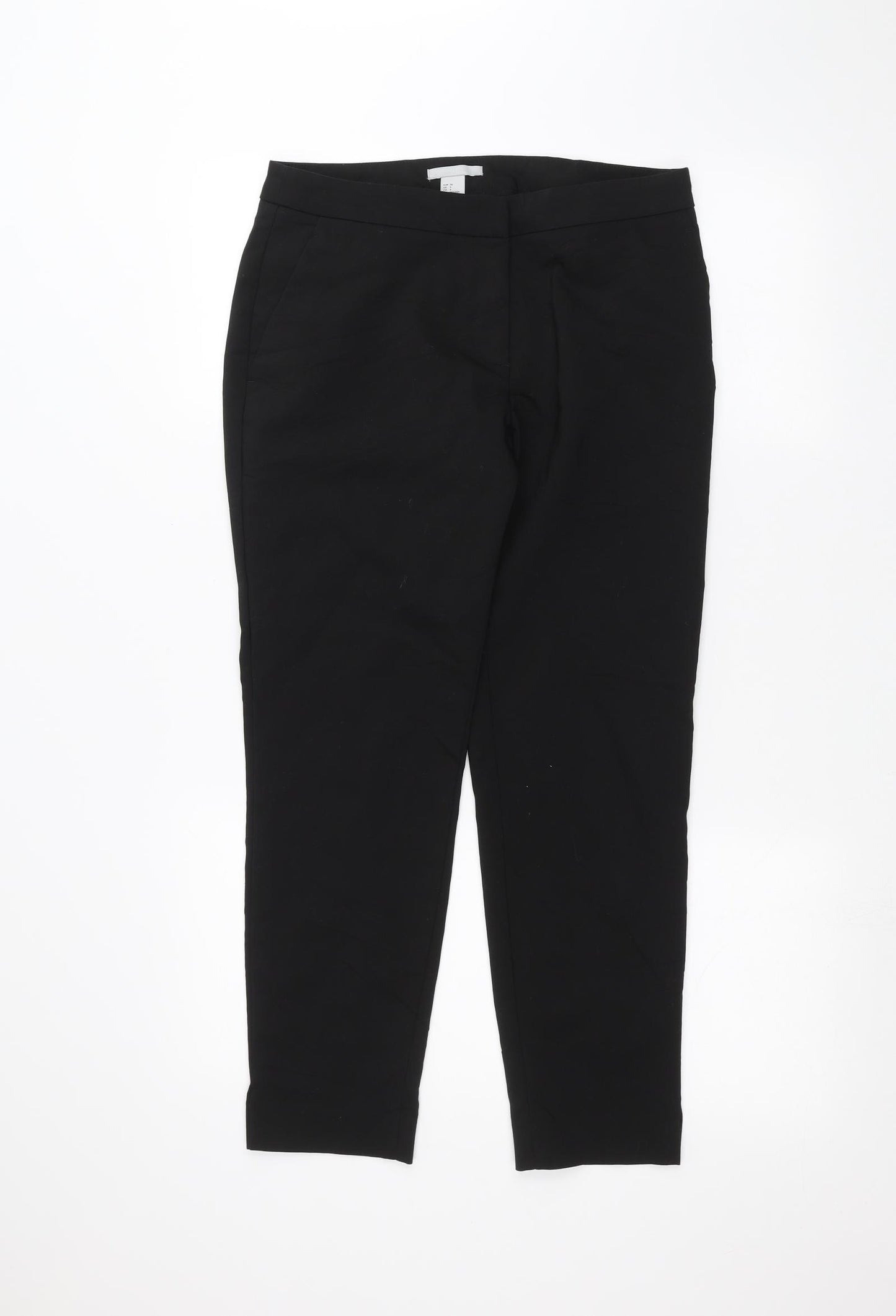 H&M Womens Black   Trousers  Size 8 L23 in