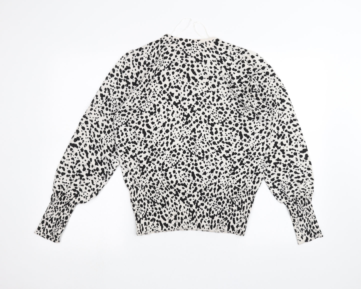 Marks and Spencer Womens White Polka Dot  Basic T-Shirt Size 14