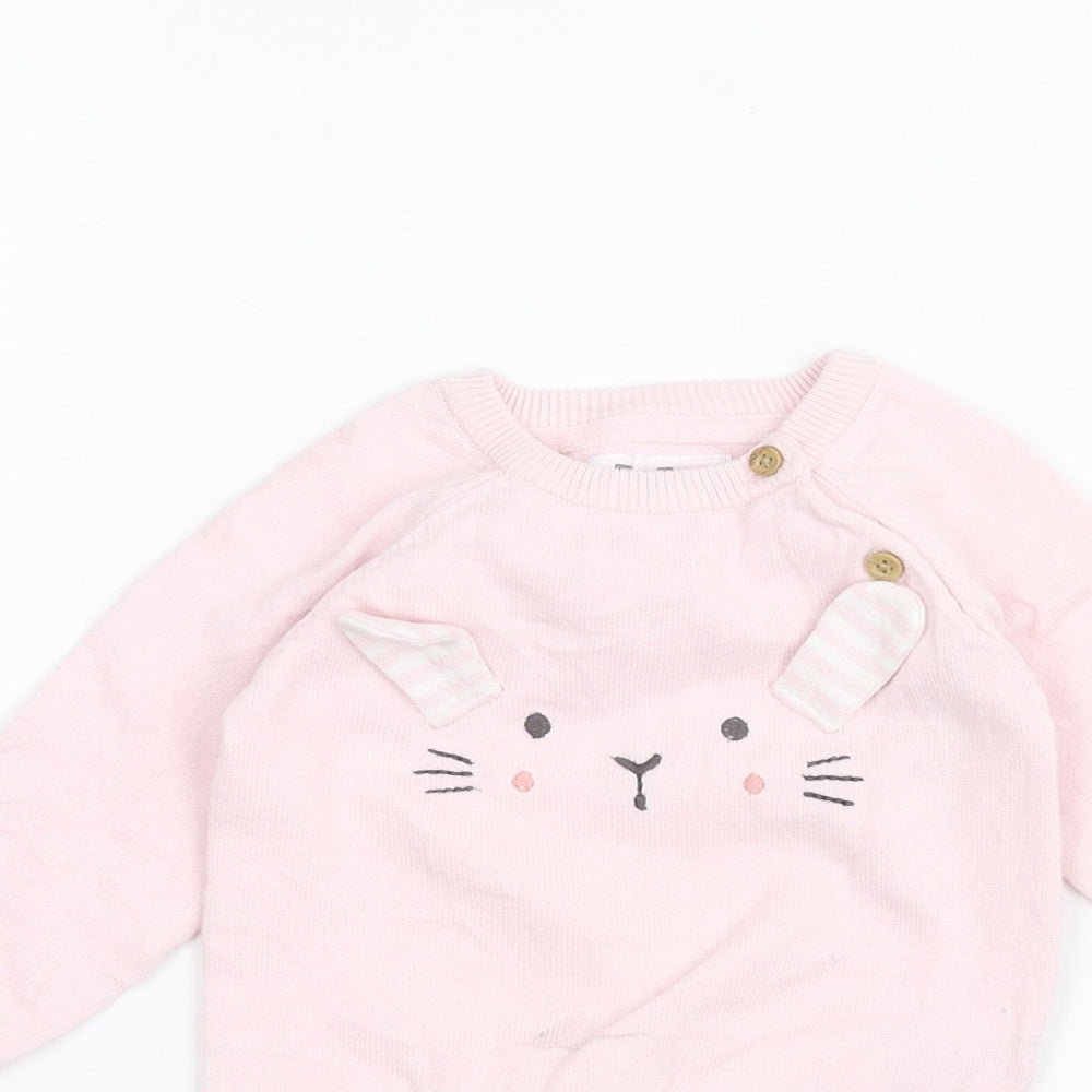fred & flo Baby Pink   Pullover Jumper Size 3-6 Months