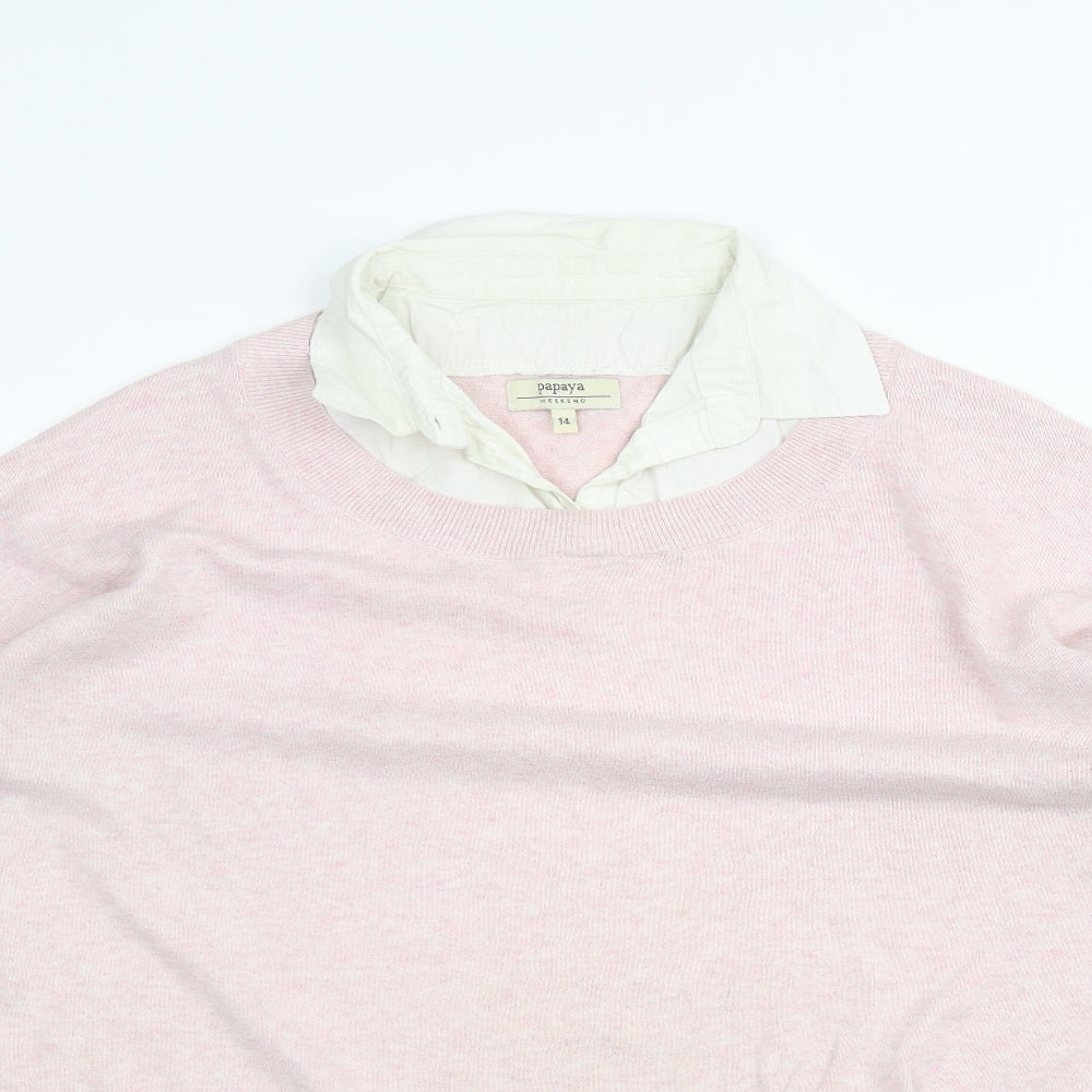 Papaya Womens Pink   Pullover Jumper Size 14