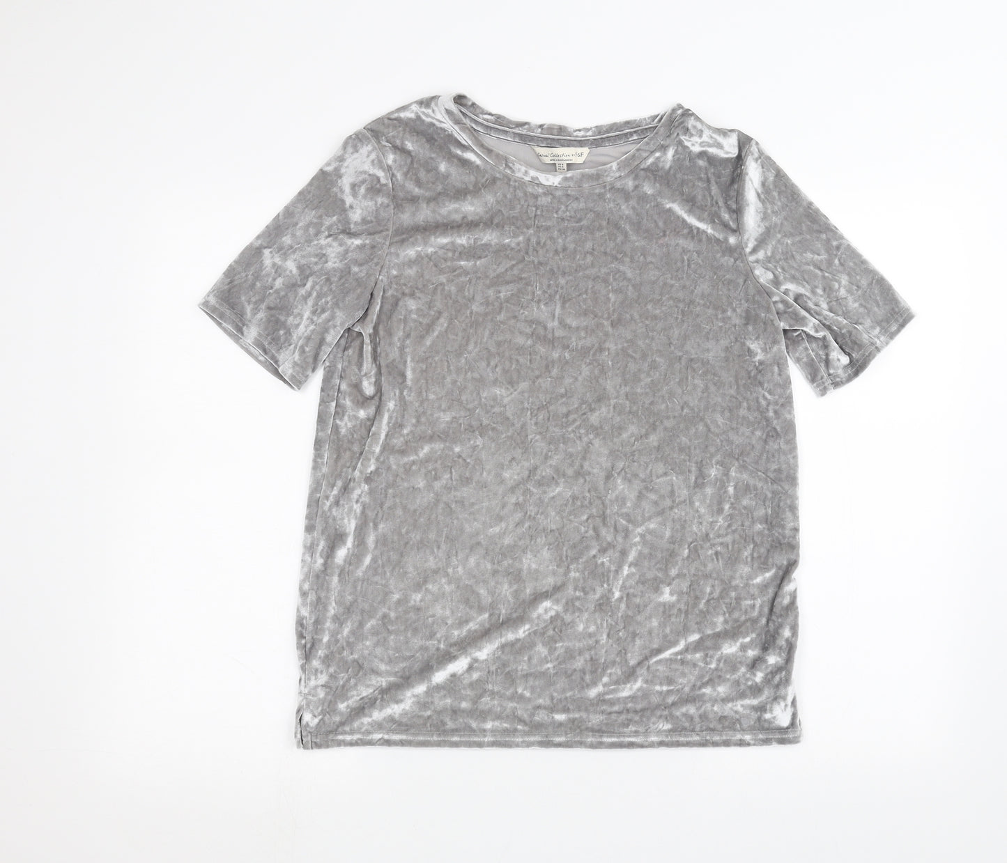 F&F Womens Silver   Basic T-Shirt Size 8