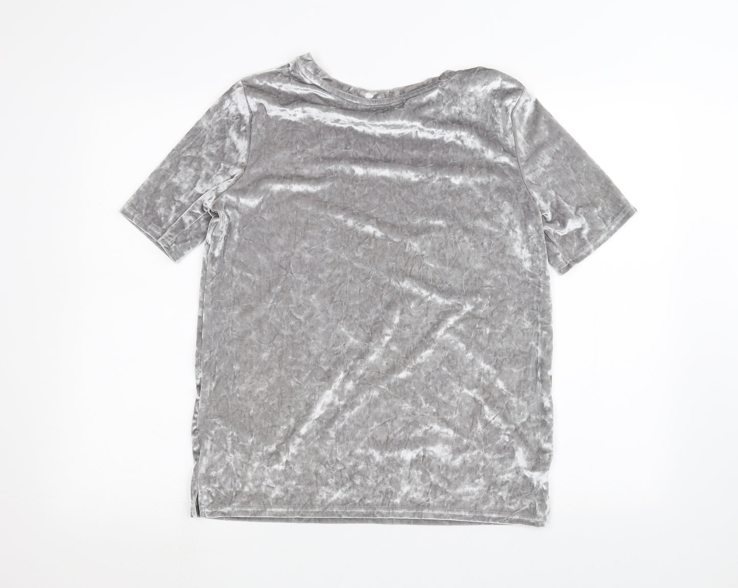 F&F Womens Silver   Basic T-Shirt Size 8