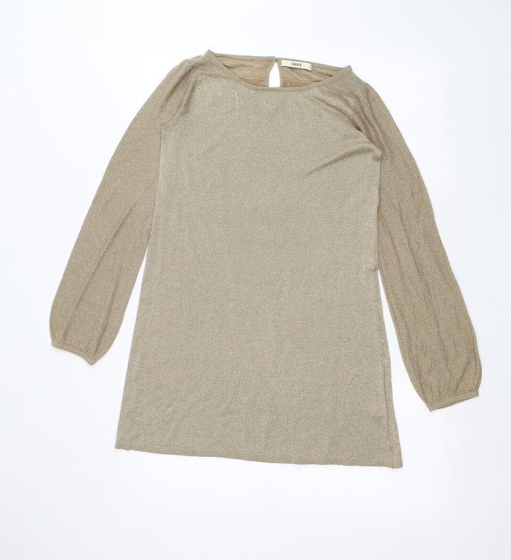 Oasis Womens Gold   Basic T-Shirt Size S