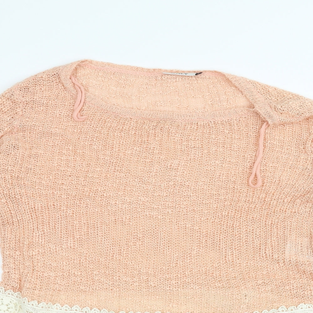 Only Womens Pink   Pullover Jumper Size L