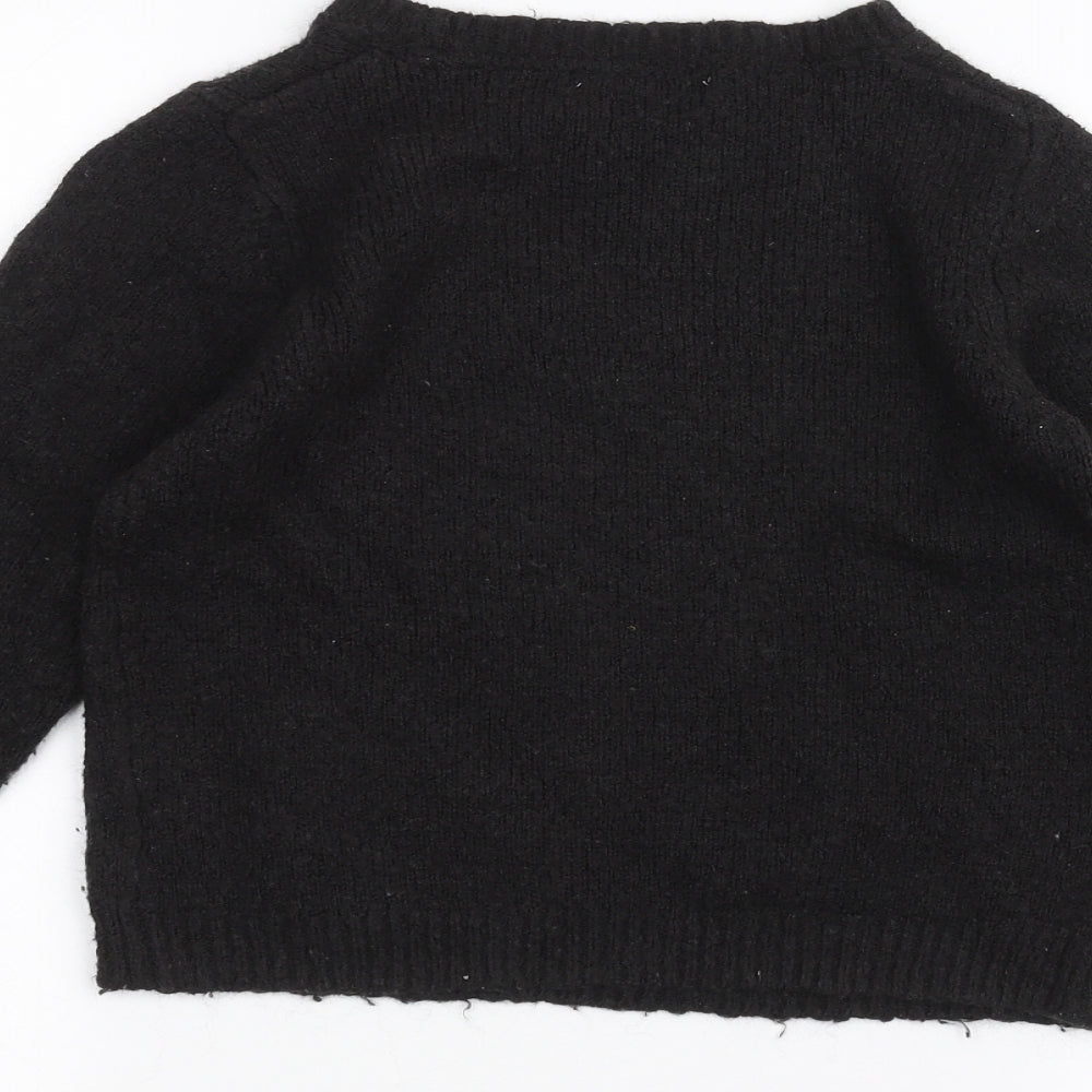 Marks and Spencer Girls Black   Pullover Jumper Size 7-8 Years