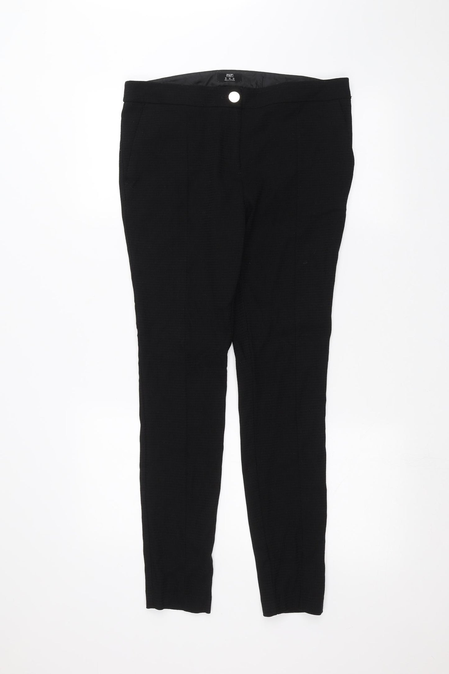 F&F Womens Black   Trousers  Size 12 L27 in