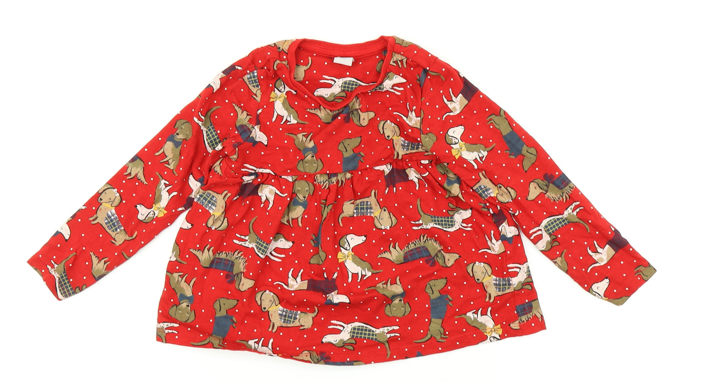TU Girls Red   A-Line  Size 3-4 Years
