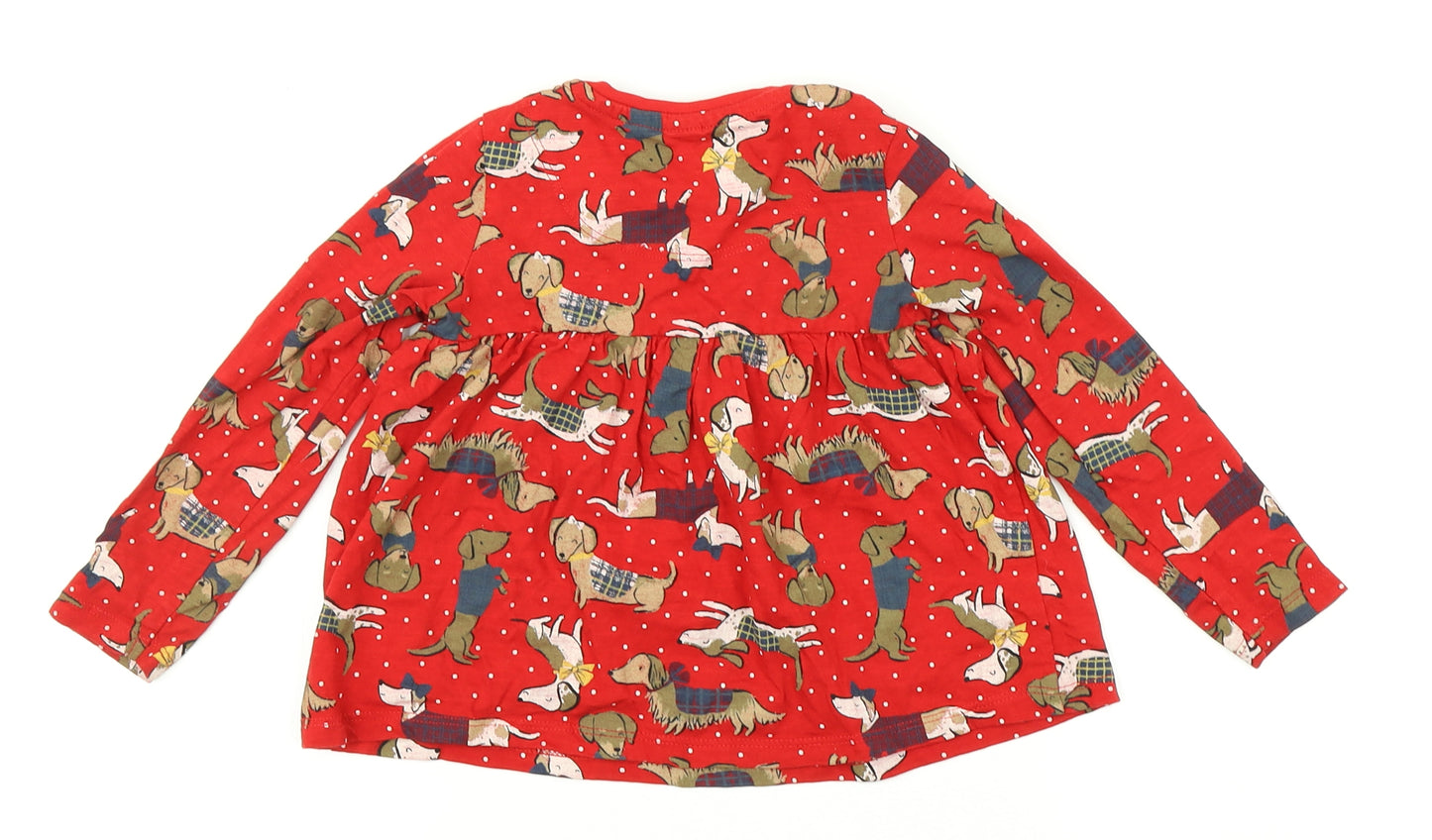 TU Girls Red   A-Line  Size 3-4 Years