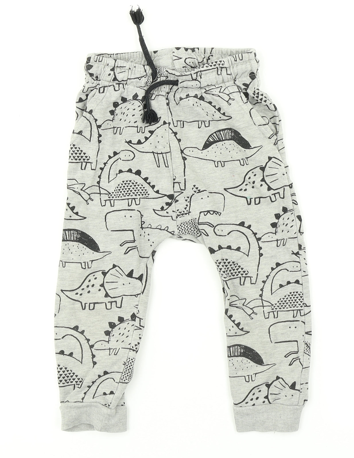 George Boys Grey   Jogger Trousers Size 18-24 Months  - Dinosaur print