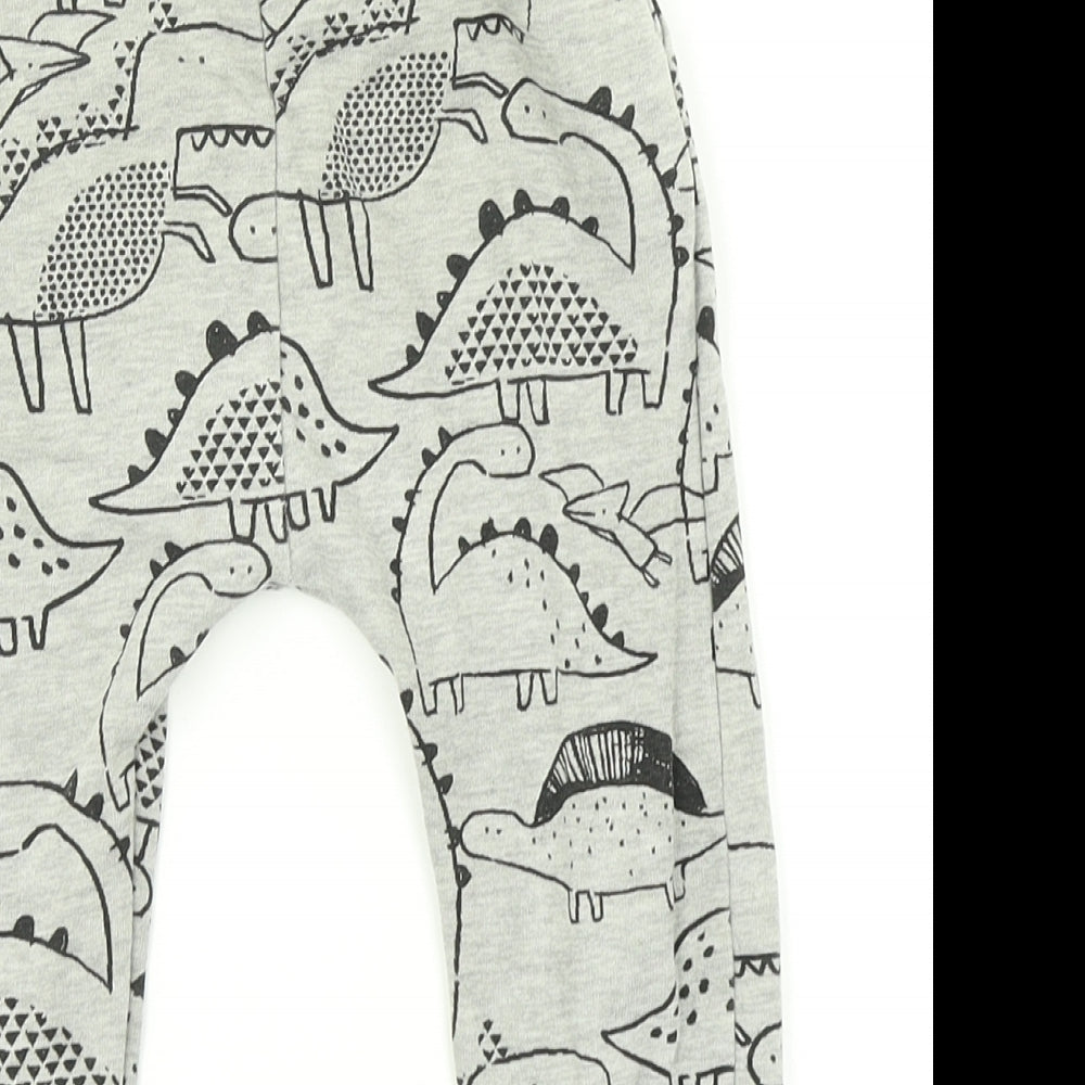 George Boys Grey   Jogger Trousers Size 18-24 Months  - Dinosaur print