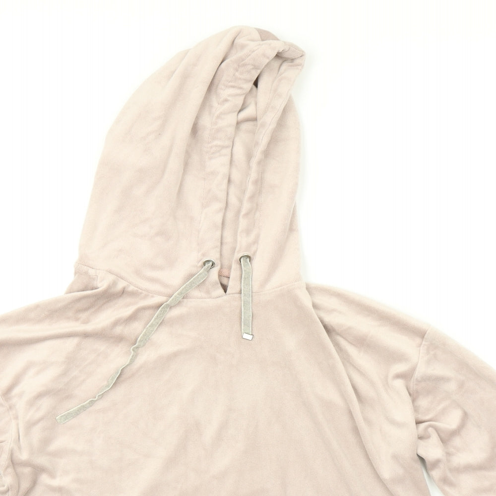 NEXT Womens Pink  Velvet Pullover Hoodie Size S