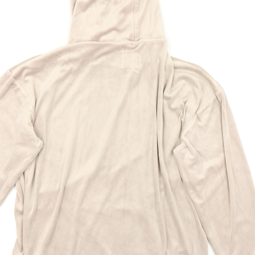 NEXT Womens Pink  Velvet Pullover Hoodie Size S