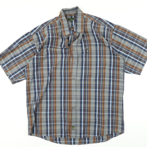 Jeep Womens Multicoloured Check  Basic Button-Up Size L