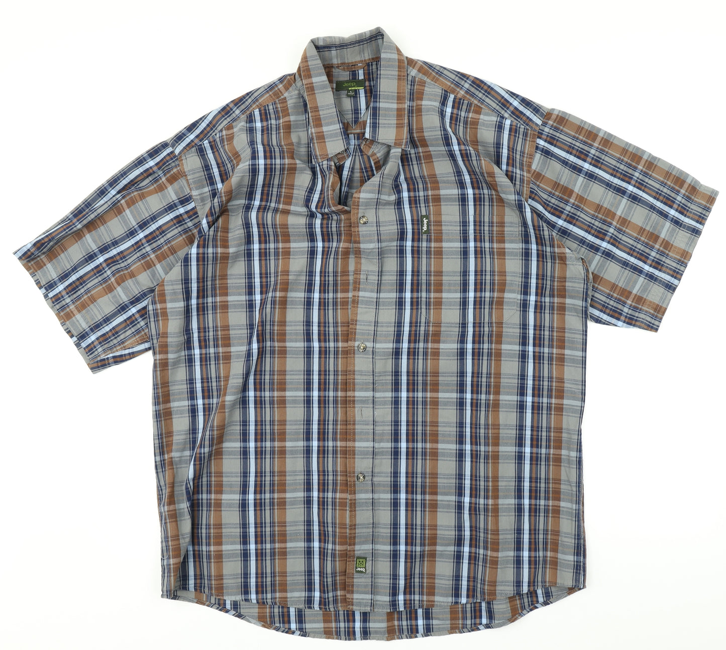 Jeep Womens Multicoloured Check  Basic Button-Up Size L