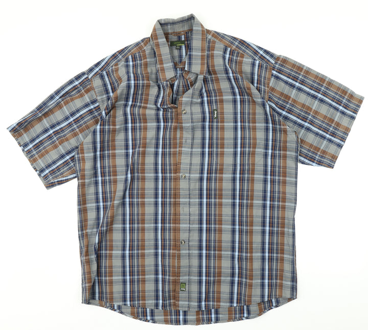 Jeep Womens Multicoloured Check  Basic Button-Up Size L